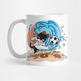 Dog playing ball Mug